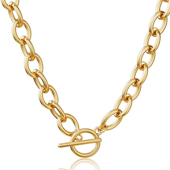Zara Jewelry - 14k Gold Finish Chain Necklace with Toggle